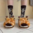 thumbnail image 5 of Ghyt Cartoon Giraffe Cotton Slippers, Winter Indoor Outdoor Slippers For Women 38-39 VCNMR, 5 of 5