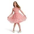 thumbnail image 3 of Kensie Girl Flocked Mesh Sleeveless Dress, Sizes 4-16, 3 of 4
