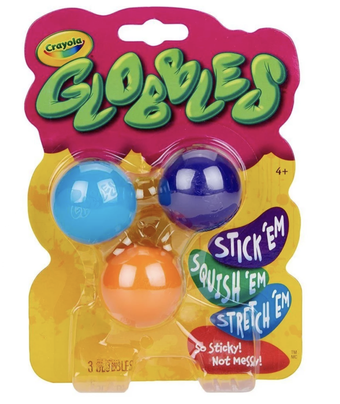 Assorted Colors 6 Packs 3 Per Pack Crayola Globbles Squish Toys