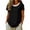 Black, variant on Womens Short Sleeve Shirts Color Block Lace Neck Tops Casual Summer T Shirt Pink,M