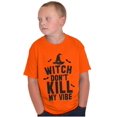thumbnail image 5 of Halloween Witch Don't Kill My Vibe Crewneck T Shirts Boy Girl Teen Brisco Brands L, 5 of 5