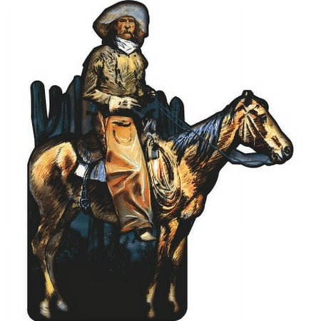 H49952 47in Arizona Stern Cowboy Horse Yellowstone Cactus Mountain Illustration Cardboard Cutout Standee Standup