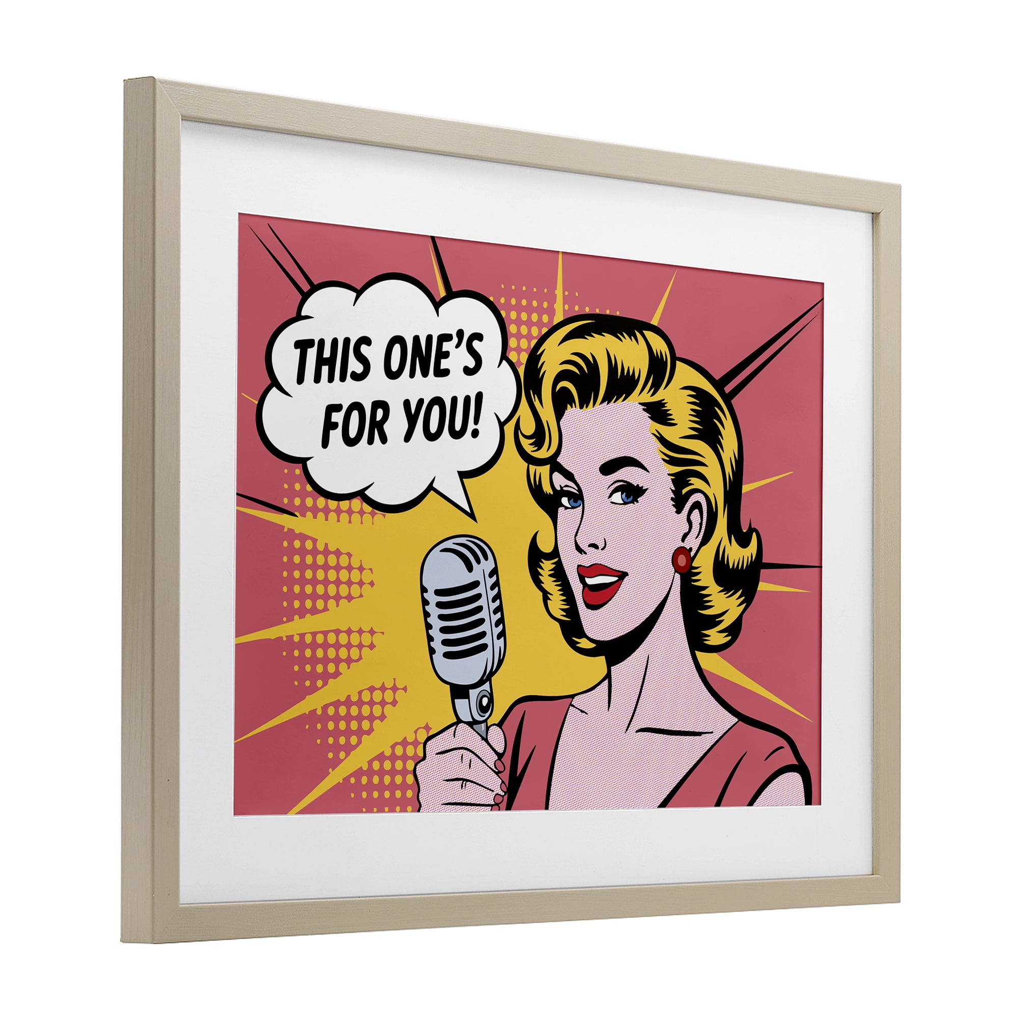Stupell Industries This One's For You Birch Framed Print Under Glass, design by Andreas Magnusson