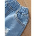 thumbnail image 6 of Dooleck Toddler Girl Ripped Jeans Sunflower Shirt Top Denim Pant Kids Girls Clothes, 6 of 8