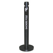 Rubbermaid Commercial FGR1BK 4 in. x 41 in. 0.9 gal. Round Steel Smoker's Pole - Black