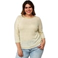 thumbnail image 1 of Blusa juvenil tejida Roman Fashion modelo 2842 beige talla extra, 1 of 5