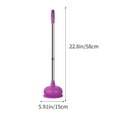 thumbnail image 3 of Purple Toilet Plunger With High Pressure Suction For Household Kitchen Pipe And Drain Unclogging 22.8X5.9X2.0 Inches Rubber Unclogger Tool, 3 of 6