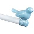 thumbnail image 5 of Urbanest 3/4-inch Cute Bird Designer Decorative Adjustable Window Treatment Curtain Single Rod Set, Heavy Duty, Baby Blue With White Rod, 84" to 120", 5 of 8