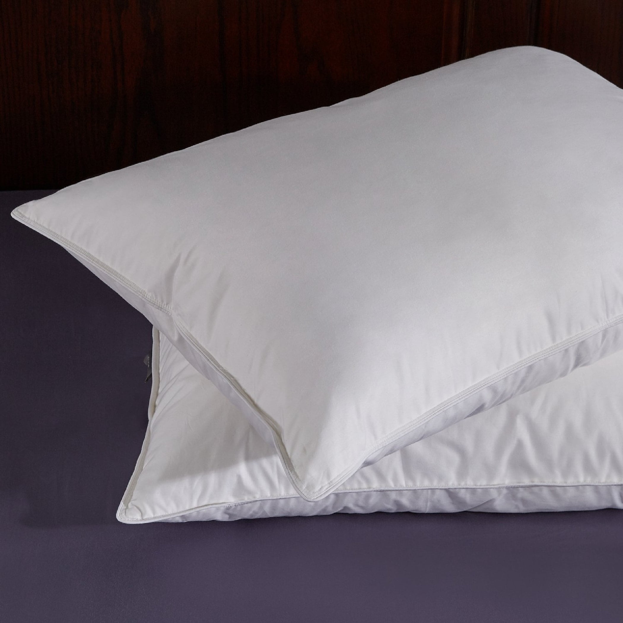 Puredown 2 Pack Goose Feather and Down Pillows for Side & Back Sleepers