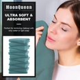 thumbnail image 2 of Paños faciales MOONQUEEN de microfibra de secado rápido, paquete de 12 unidades, color verde azulado, 2 of 7