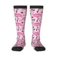 thumbnail image 2 of Picia Women Crew Soft Moisture-wicking Socks Cool Flamingos Pattern Design Cotton Socks, One Size fit All, 2 of 9