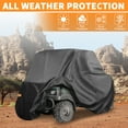 thumbnail image 3 of Cubierta UTV Unique Bargains para Kawasaki MULE SX Impermeable Cubierta Lateral al Aire Libre Protección de Almacenamiento de Lluvia y Sol 210D-PU 271x134x178cm Negra, 3 of 5