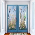 thumbnail image 2 of Spring Floral Door Curtains for Door Window, French Sidelight Front Back Door Curtains With Tieback, Summer Botanical Hummingbird Kitchen Rod Pocket Drapes Panel, 54"x72", 2 of 5