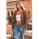 thumbnail image 5 of Chaqueta PRETTYGARDEN 2025 para mujer de gamuza sintética con flecos color café XXL, 5 of 9