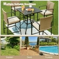 thumbnail image 4 of Spaco Outdoor Bar Table, Patio Bar Table,32 Inches Outdoor Steel Square Bar Table with Powder-Coated Tabletop, 4 of 8