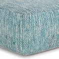 thumbnail image 2 of WyndenHall  Terri Square Pouf Patterned Teal Melange Transitional, 2 of 5