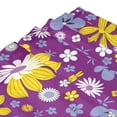 thumbnail image 7 of Purple Floral Flowers Pattern Shower Curtain, Retro Style Waterproof Bath Curtains for Bathroom Decorations, 72 x 72 inches, 7 of 7