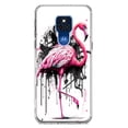 thumbnail image 1 of MUNDAZE Motorola Moto G Play 2021 Shockproof Clear Hybrid Protective Phone Case Pink Flamingo Painting Graffiti Cover, 1 of 5