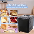 thumbnail image 3 of KBS 2LB 20-in-1 Bread Maker Machine with Automatic LCD display,2 Custom menus,15 Hour delay timer, Black Model#070, 3 of 7