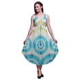 thumbnail image 1 of Bimba Tie-Dye Ladies Printed Resort Midi Drawstring Dress Spaghetti Strap Beach Wear-XXX-Large, 1 of 1
