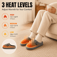 thumbnail image 4 of SAVIOR HEAT Heated Slippers for Men Women, Rechargeable Electric Foot Warmer Shoes with 3 Heat Settings, Non-Slip Sole, 2200mAh Battery, Indoor Outdoor, 4 of 10