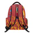 thumbnail image 2 of Psesaysky Cartoon Fire Truck with Flame Pattern Multi-Pocket Book Bag for Daily School Daily Commute, Waterproof Multi Pocket 600D Polyester School Bookbags, 2 of 9