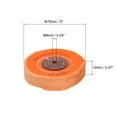 thumbnail image 2 of Rueda de pulido de algodón de 3 pulgadas Uxcell para herramienta de esmeril de banco orificio de eje de 15/64 pulgadas amarilla 2 piezas, 2 of 6