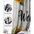 thumbnail image 3 of Yellow Sunflower Plaid Blackout Curtains for Bedroom Living Room Darkening Curtains 63 Inches Long Bows White Wood Country Art Window Curtain 2 Panels Set Window Treatment Grommet Drapes 42"x63", 3 of 9