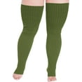 thumbnail image 2 of YEKEYI Plus Size Knit Leg Warmer Women Thick Thigh High Boot Extra Long Large Socks, 2 of 6