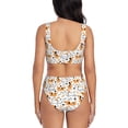 thumbnail image 3 of Rocae Cute Dog for Bikini Set for Women Two Piece Sexy High Swimsuits Split Crossover Bikini Small, 3 of 9