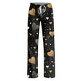thumbnail image 7 of Valentine's Day Women's Pajama Pants Heart Graphic Loose Comfy Lounge Sleep Pants Drawstring Wide Leg Sleepwear, 7 of 7