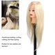 thumbnail image 4 of Cabeza de maniquí ANGGREK para peinar el cabello 85% cabello real, 4 of 8