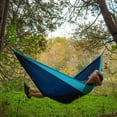 thumbnail image 4 of Vivere Nylon Double Parachute Camping Hammock - Navy/Turquoise, 4 of 6