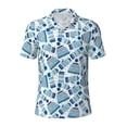 thumbnail image 2 of Daiia Winter Knit Hat and Socks Pattern Men’s Polo Shirts,Solid Deck Shirt,Classic Fit, Breathable Cotton Polo for Casual and Sport Wear-3X-Large, 2 of 7