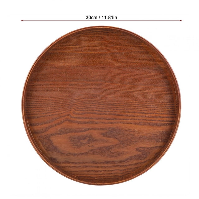 Bandeja de Servicio Ecomeon de Madera Natural Redonda 30 cm