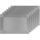 thumbnail image 1 of Juego de 6 manteles individuales antideslizantes, lavables, de PVC, resistentes al desgaste, resistentes al calor, para el hogar, restaurante, mesa de comedor, color plateado, 1 of 4