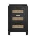 thumbnail image 3 of Modway Dixie 24" Solid Wood Bathroom Vanity Cabinet with Tapered Legs in Black, 3 of 10