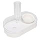 thumbnail image 4 of Juego de cuencos de agua y comida para mascotas, cuenco de comida para gatos inclinado elevado con botella de agua automática para perros y gatos, color blanco, 4 of 13