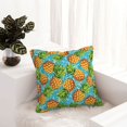 thumbnail image 5 of Faux Leather Throw Pillow Covers, Pineapple Hawaiian Style Decorative Pillow Covers for Couch Sofa Bed Living Room Home Garden, Pillow Cases with Invisible Zipper, 5 of 6