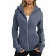thumbnail image 1 of Sudaderas con Capucha y Cremallera para Mujer, Chaquetas de Forro , Sudaderas de Gran Tamaño, Conjuntos de Moda de Otoño, Suéteres, Ropa de Invierno. Azul Pizarra XL, 1 of 9