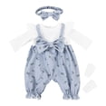 thumbnail image 2 of Rirozkan 17 Inch Doll Jumpsuit, Spring Autumn Bowknot Romper Outfit with Bow, Soft Clothes for 17" Doll Collectors, Display Gift, 2 of 6
