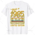 thumbnail image 3 of Funny Birthday Gift Vintage Made in 1985 40th Birthday 40Years Old T Shirts Summer Graphic Streetwear Short Sleeve T-shirt Men, 3 of 6