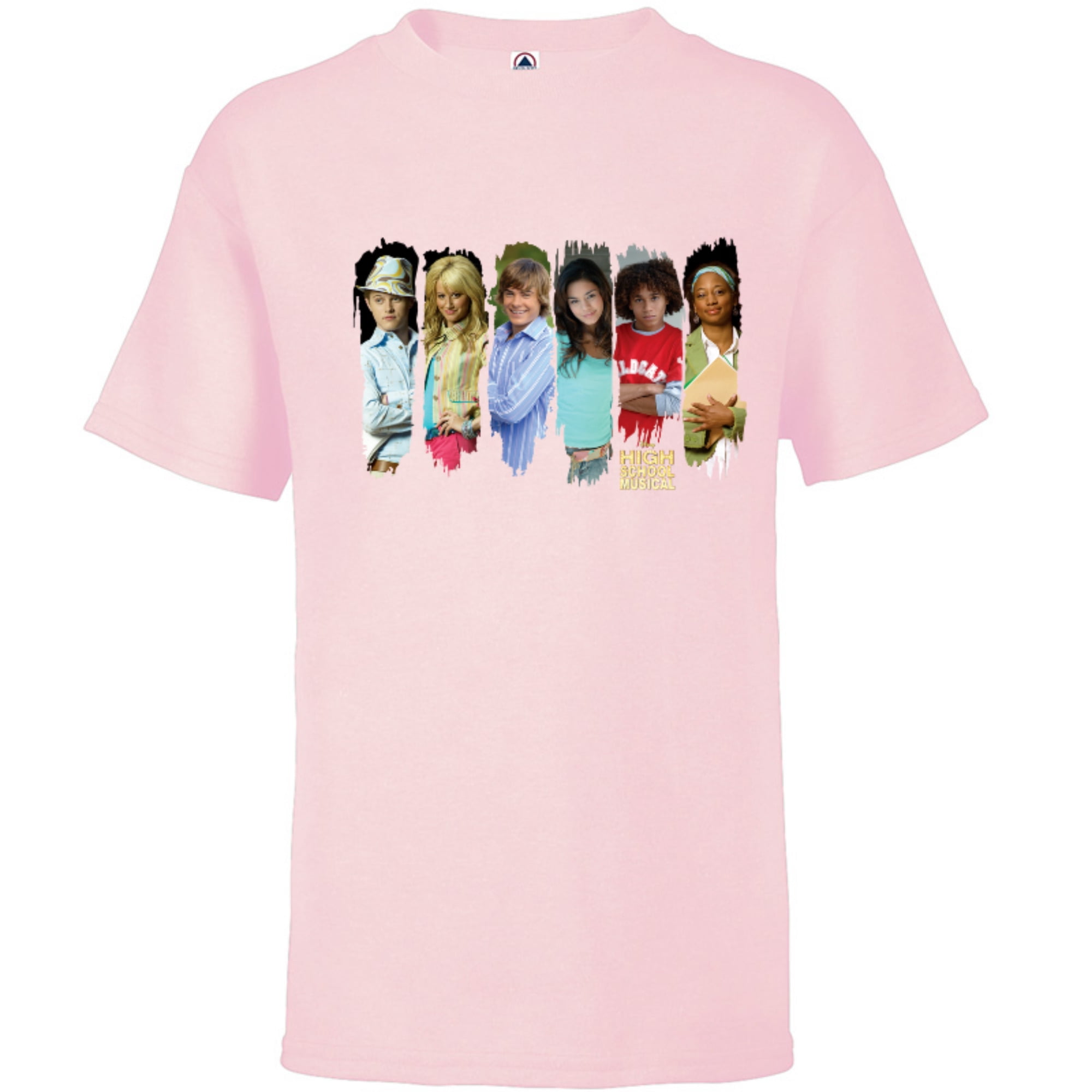 Disney Channel High School Musical Characters - Short Sleeve T-Shirt for  Kids - Customized-Soft Pink