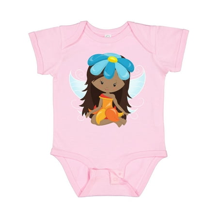 

Inktastic African American Fairy Forest Fairy Flowers Gift Baby Girl Bodysuit