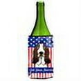 thumbnail image 2 of Caroline's Treasures BB2173LITERK God Bless American Flag with Basset Hound Wine Bottle beverage Insulator Hugger , Wine, 2 of 2