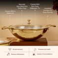 thumbnail image 3 of P-TAL Brass Kadhai  1.5 Qt with Insulated Heat-Resistant Handle and Glass Lid | 100% Pure Brass Tin Coated Kadai for Cooking | Non-Stick and Chemical-Free (Glass Lid 1.5 Litre), 3 of 7