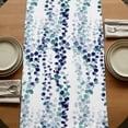 thumbnail image 5 of Table Runners 108 Inches Long Dress Scarves, Blue Weeping Eucalyptus Farmhouse Coffee/Dining/Kitchen Table Runner for Living Room, Spring Summer Farmhouse Leaves 13x108 Inch, 5 of 9
