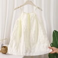 thumbnail image 5 of Zpanxa Girls Dresses, Kid's Comfort Cami Dress Solid Sleeveless Casual Dresses Yellow 0 Years, 5 of 9