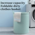 thumbnail image 4 of Miogawg Laundry Hamper, Collapsible Laundry Baskets, Freestanding Waterproof Clothes Hamper, Cotton Rope Storage Basket With Handle In Laundry Room Bedroom Bathroom College Dorm, 4 of 4