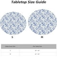 thumbnail image 4 of Vintage Floral Round Tablecloth Navy Blue Flowers Table Cover with Elastic Edge Washable Fitted Table Cloth for Kitchen Patry Outdoor Decor Fits 36"-44", Small, 4 of 6